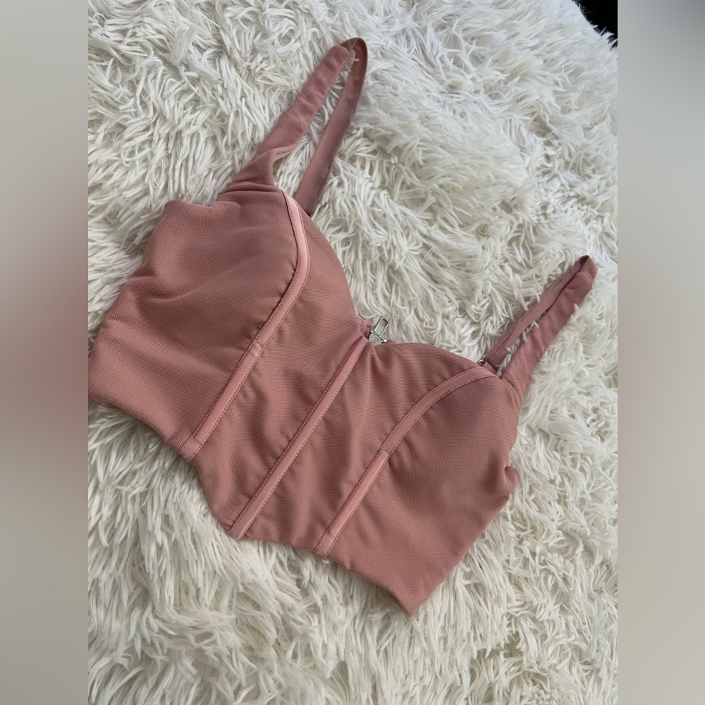 White Fox Boutique Pink Crop Top